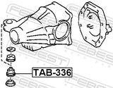 Febest TAB-336 Right Rear Differential Mount