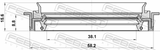 Febest 95JFZ-40581016C Drive Shaft Oil Seal 38.1X58.2X8.8X15.6