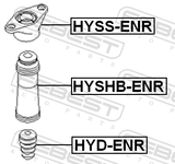 Febest HYD-ENR Rear Shock Absorber Jounce Bumper