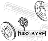 Febest 1482-KYRF Front Wheel Hub