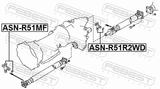 Febest ASN-R51R2WD Cross Shaft Joint, Drive Shaft 27X83