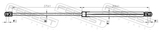 Febest 25117-003 Trunk Gas Strut (With End Damping) L557/530N