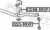 Febest 3223-SRXF Front Stabilizer Link / Sway Bar Link