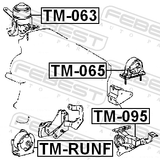 Febest TM-065 Rear Engine Mount