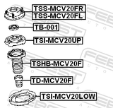 Febest TSI-MCV20UP Front Spring Upper Seat