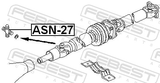 Febest ASN-27 Cross Shaft Joint, Drive Shaft 25X40/64