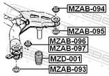 Febest MZD-001 Rear Shock Absorber Jounce Bumper