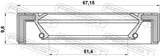 Febest 95GAY-53671010X Oil Seal Front Hub 51.4X67.15X9.8X9.8