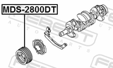 Febest MDS-2800DT Crankshaft Pulley 4M40