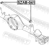 Febest SZAB-041 Rear Transverse Rod Bushing