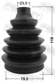 Febest 0217P-P12 Boot Outer CV Joint Kit Pvc 79.5X119X23.5