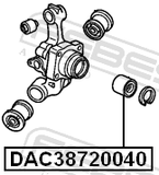 Febest DAC38720040 Rear Wheel Bearing 38X72X40