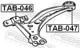 Febest TAB-047 Rear Bushing, Front Control Arm