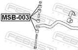 Febest MSB-003 Front Stabilizer Bar Link Bush