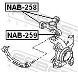 Febest NAB-258 Steering Knuckle Bushing