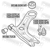 Febest 1224-D7FRH Right Lower Front Arm