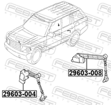 Febest 29603-008 Rear Level Sensor (With Link)