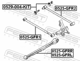 Febest 0525-GFR1 Rear Front Transverse Link