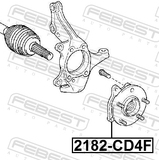 Febest 2182-CD4F Front Wheel Hub