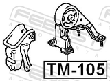 Febest TM-105 Rear Engine Mount 4AFE/5EFE At