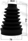 Febest 2315P-T5 Boot Inner CV Joint Kit Pvc 78X112X30.5