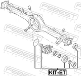 Febest KIT-ET Rear Axle Shaft Bearing Kit