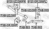 Febest TAB-502 Front Rod Bushing