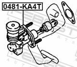 Febest 0481-KA4T Clutch Master Cylinder