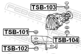 Febest TSB-104 Differential Bushing