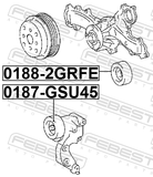 Febest 0187-GSU45 Pulley Tensioner Kit