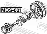 Febest MDS-001 Crankshaft Pulley 4D56