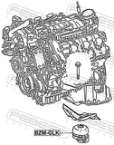 Febest BZM-GLK Engine Mount (Hydro)