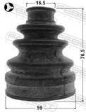 Febest 0115-ACA33RT Boot Inner CV Joint Kit 59X76.5X16.5