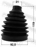 Febest 0417P-CW6 Boot Outer CV Joint Kit Pvc 92.5X119X31