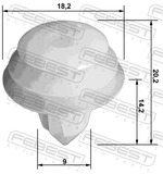 Febest 88570-068 Retainer Clip