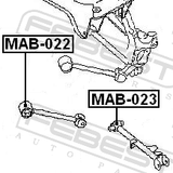 Febest MAB-023 Bushing, Rear Transverse Arm