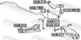 Febest HAB-232 Bushing, Rear Trailing Arm