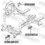 Febest HYM-H5MTLH Left Engine Mount