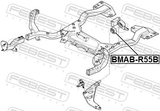 Febest BMAB-R55B Rear Bushing, Front Control Arm
