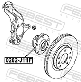 Febest 0282-J11F Front Wheel Hub