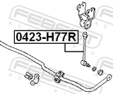Febest 0423-H77R Rear Stabilizer Link / Sway Bar Link