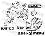 Febest 2282-NQ54WDRM Rear Wheel Hub