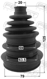 Febest BT-UN CV Joint Universal Boot