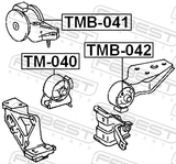 Febest TMB-041 Right Engine Mount Bushing Mt