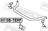 Febest HYSB-TERF Front Stabilizer Bar Bush D31