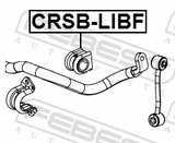 Febest CRSB-LIBF Front Stabilizer Bar Bush D31.2