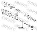 Febest 2322-B7 Steering Tie Rod