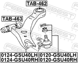 Febest 0124-GSU40RH Right Front Arm