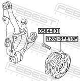 Febest 1282-SFE15F Front Wheel Hub