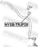 Febest HYSB-TRJF29 Front Stabilizer Bar Bush D29
